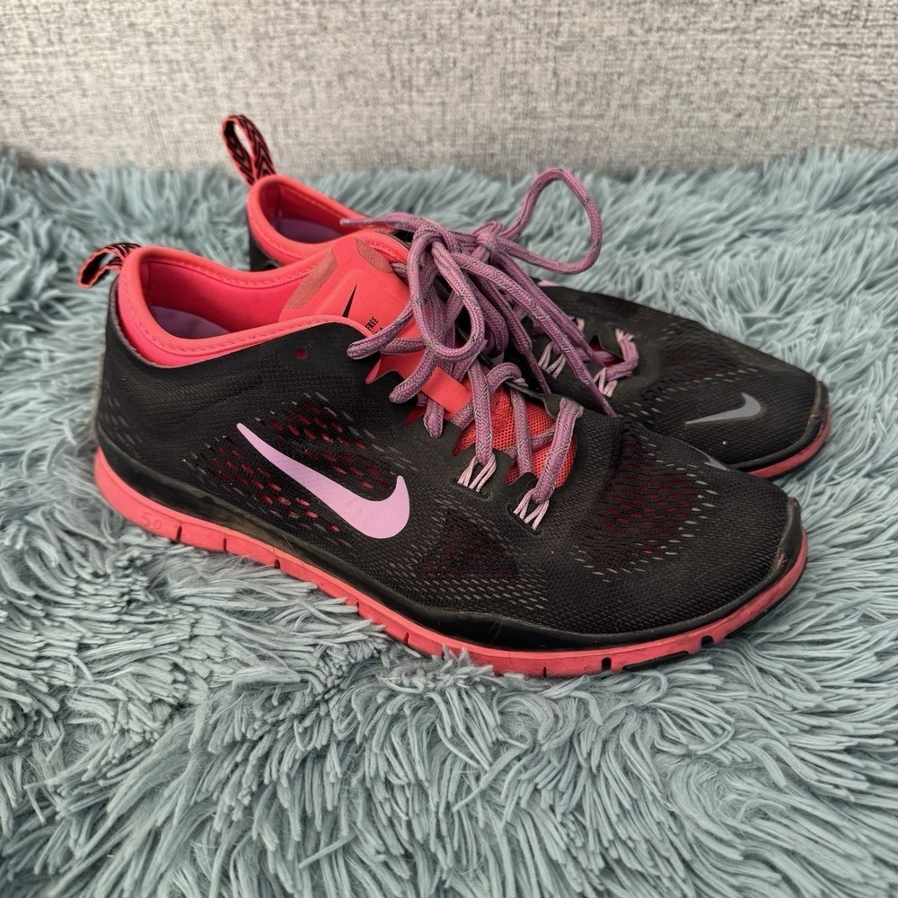 Nike Free TR Fit 4‎ Women's Training Shoes Size 7 Black Pink Purple Athletic